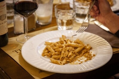 Authentic Italian pasta in Florence, Italy