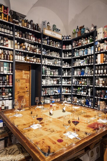 An Italian wine bar in Florence, Italy