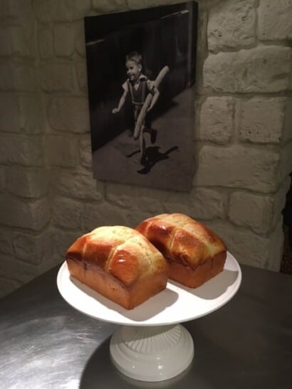 Freshly baked brioche rolls