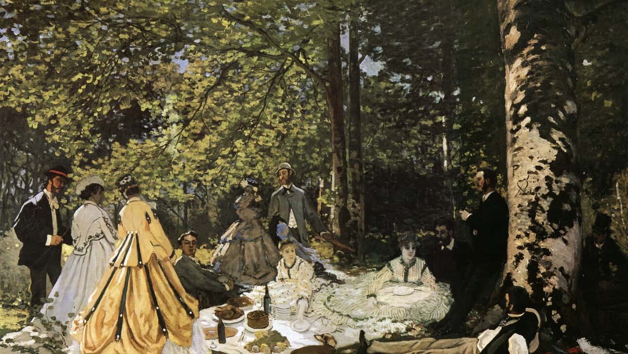 Déjeuner sur l'herbe by Claude Monet inside the Musée d'Orsay