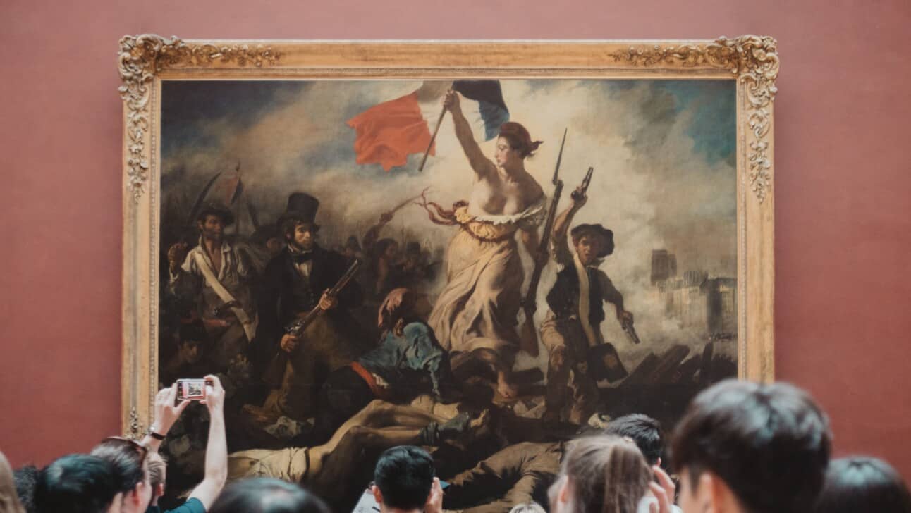 Liberty Leading the People inside the Louvre Museum
