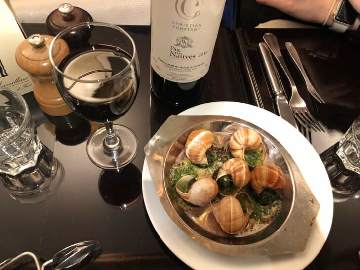 Snails and wine