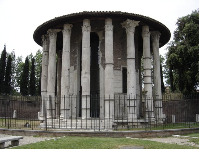 The Temple of Hercules Victor in Rome, Italy