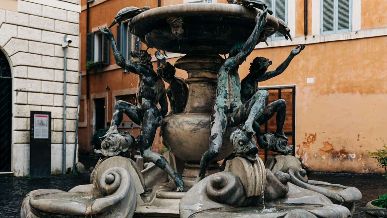 Turtle Fountain in Rome, Italy