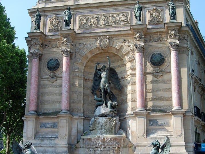Place Saint-Michel in Paris, France