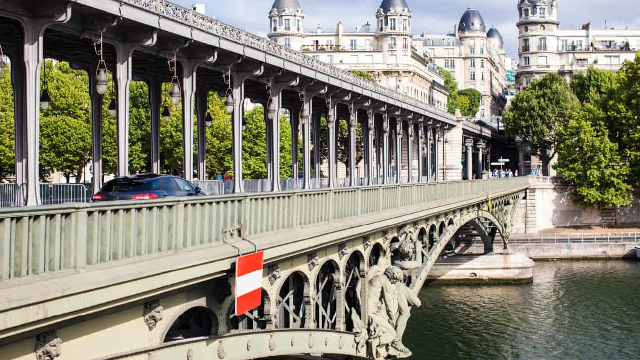The Bir Hakeim Bridge in Paris, France