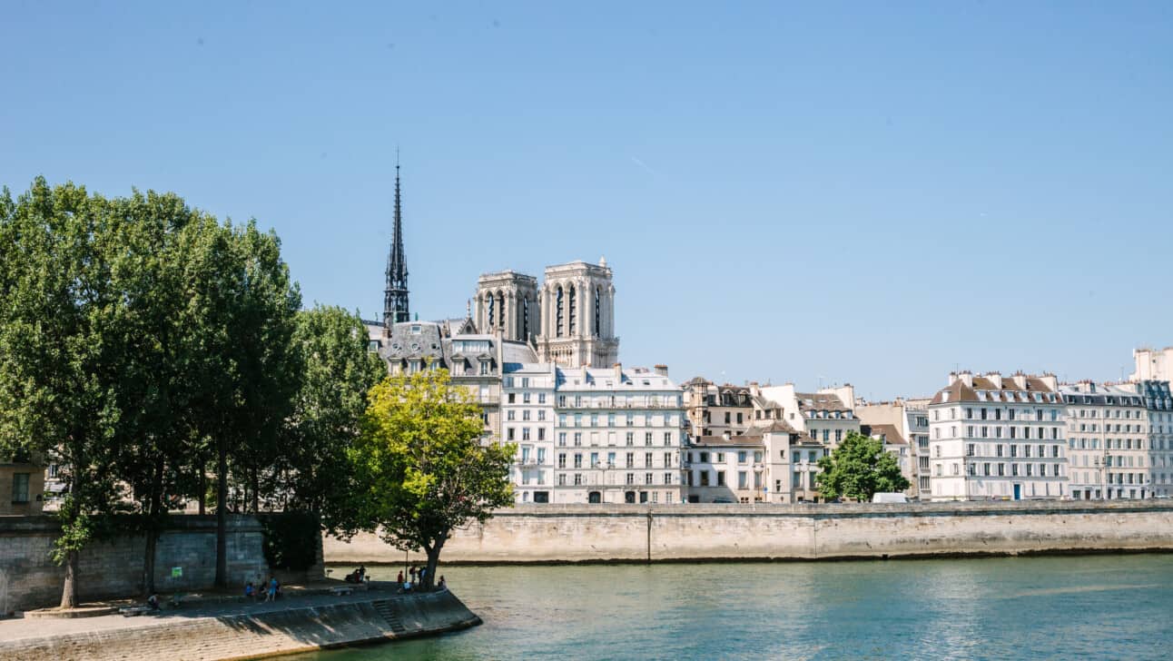 The tip of Ile de la Cité in Paris, France