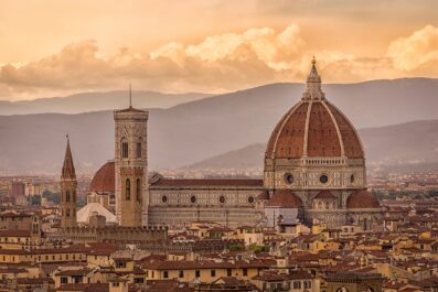 The Florence Cathedral at sunset