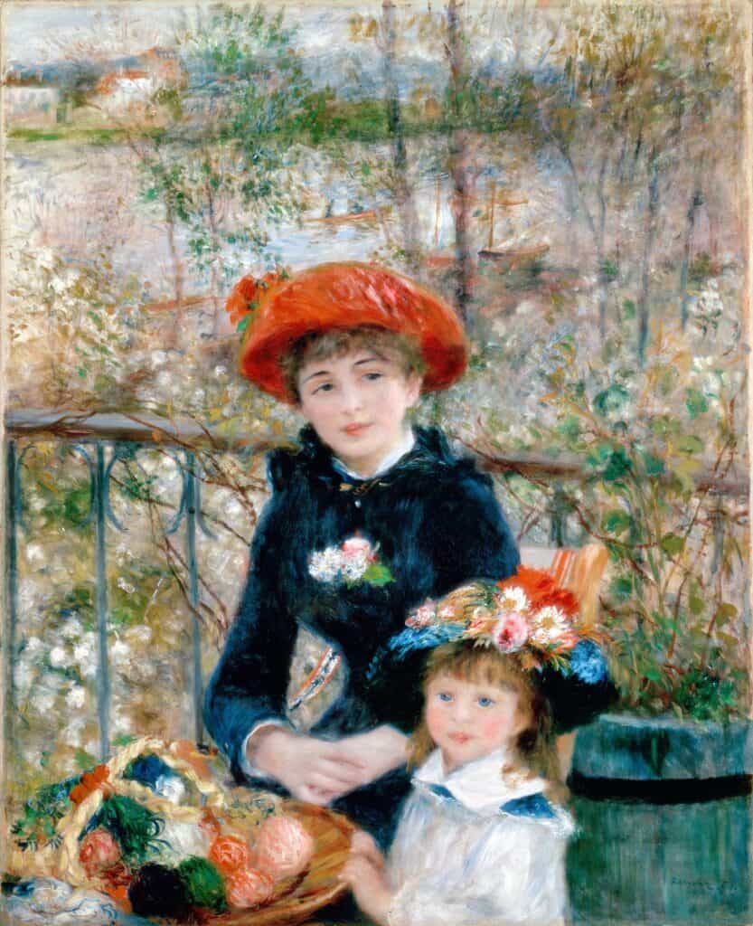 A painting of two young siblings by Pierre-August Renoir.