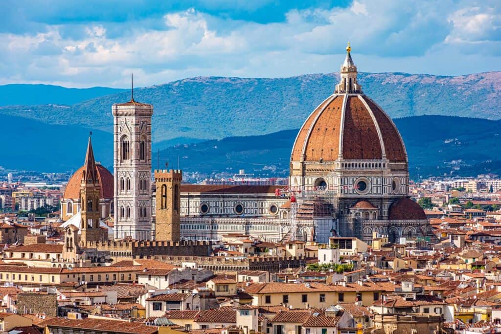 A view of the Florence Duomo from afar