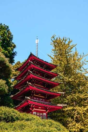 The Japanese Pagoda in the Golden Gate Park in San Francisco