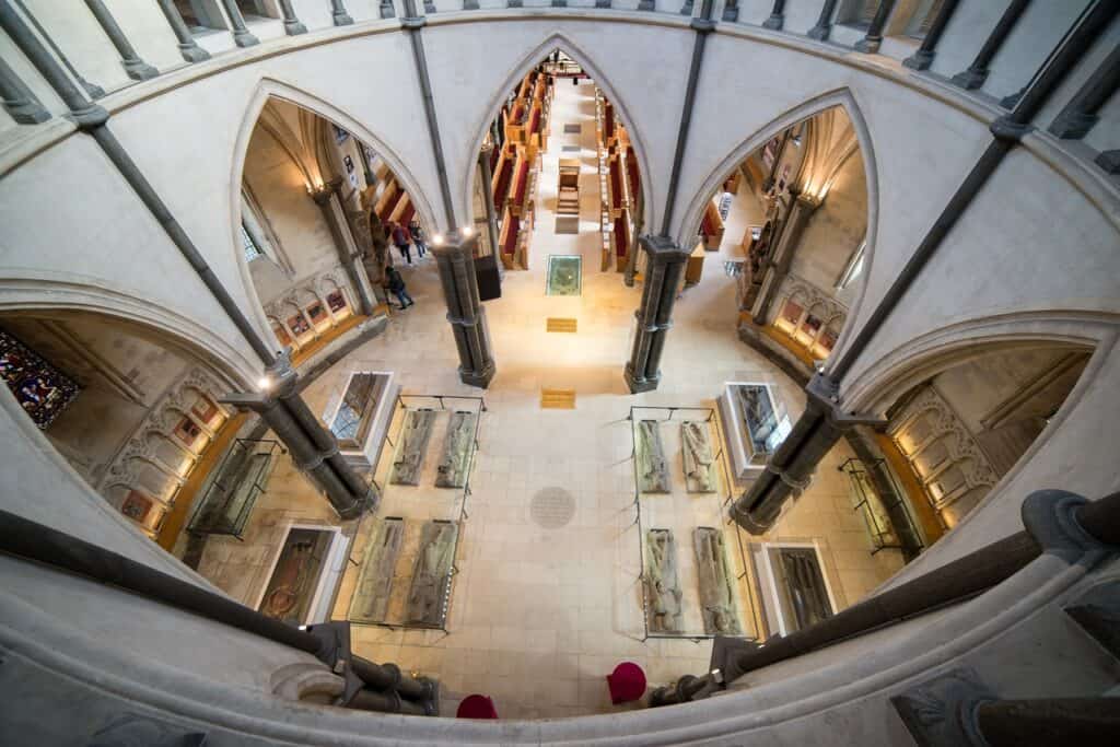 The inside of the Temple Church in London