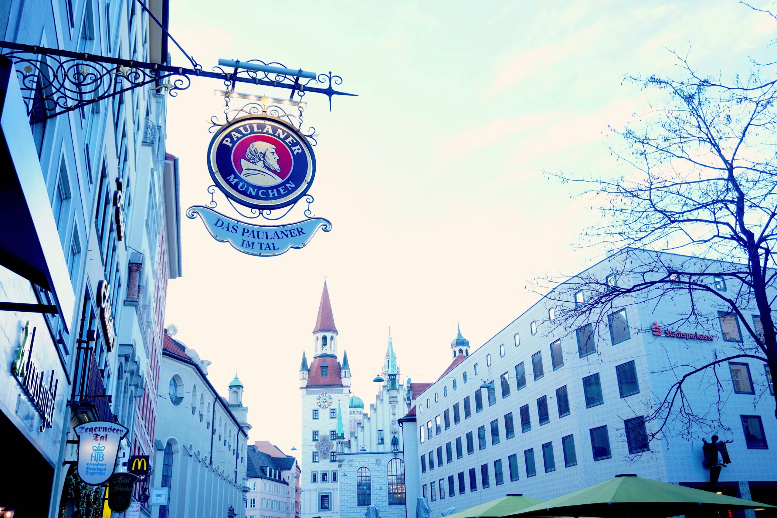 The Paulaner sign in Munich