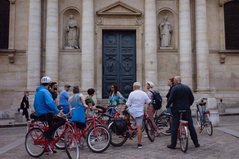 Secrets of Paris bike tour. Historic walls in city
