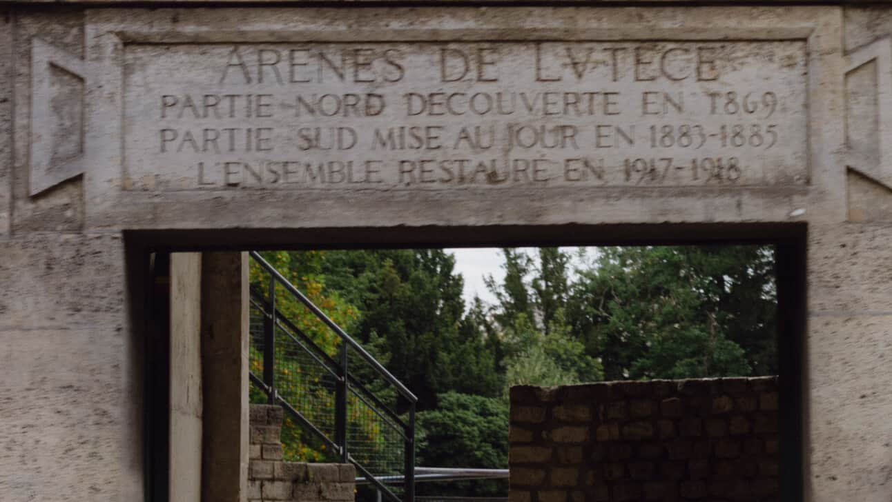 Ancient roman area on Secrets of Paris bike tour