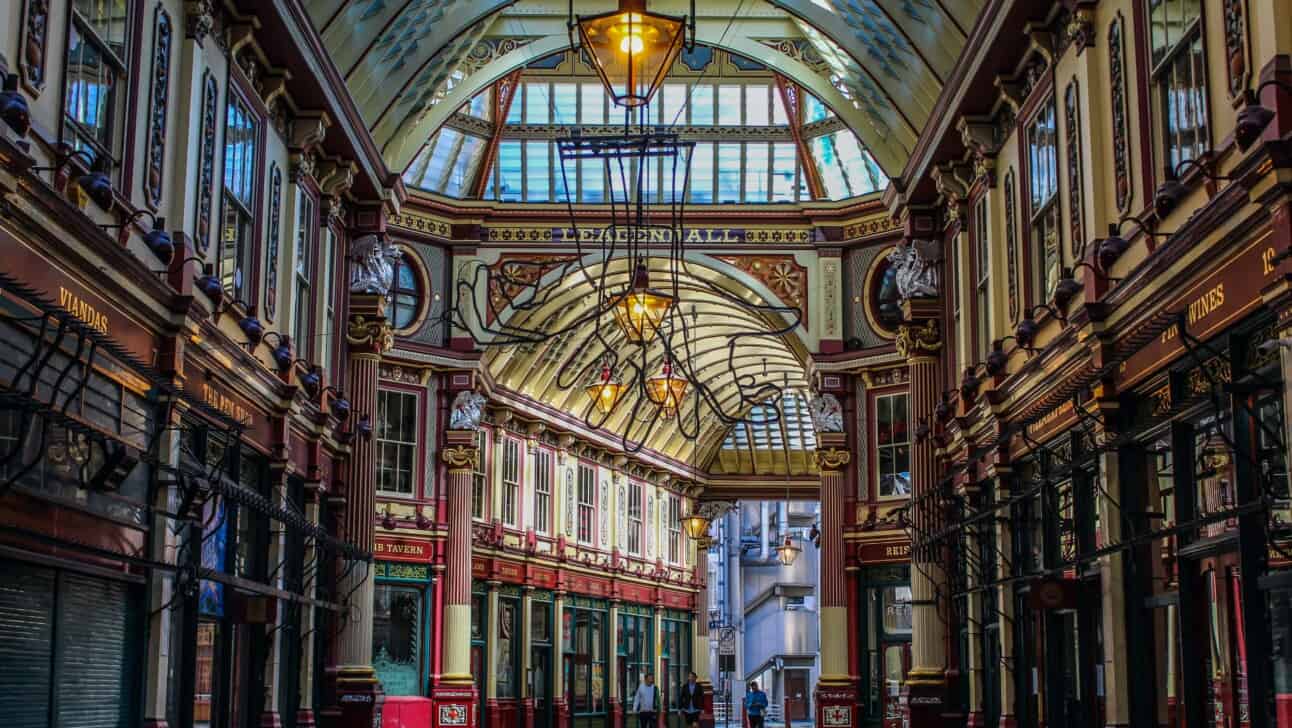 The Leadenhall Market in London