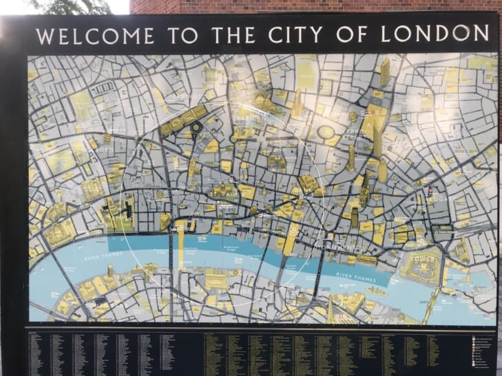 A map of the city of London