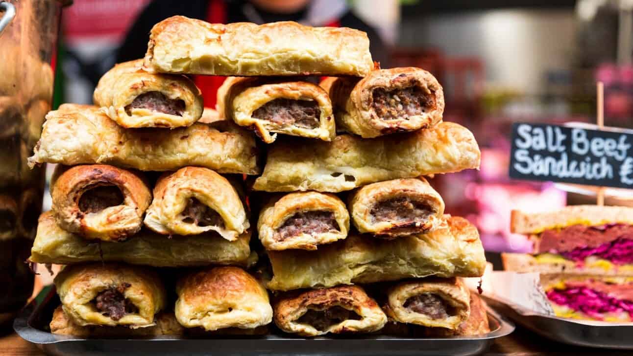 Bacon and egg rolls in Southwark, London