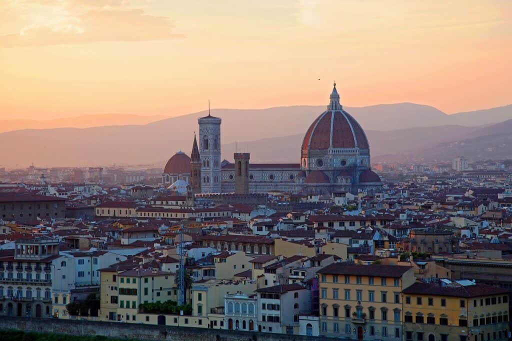 Florence's Duomo at sunset