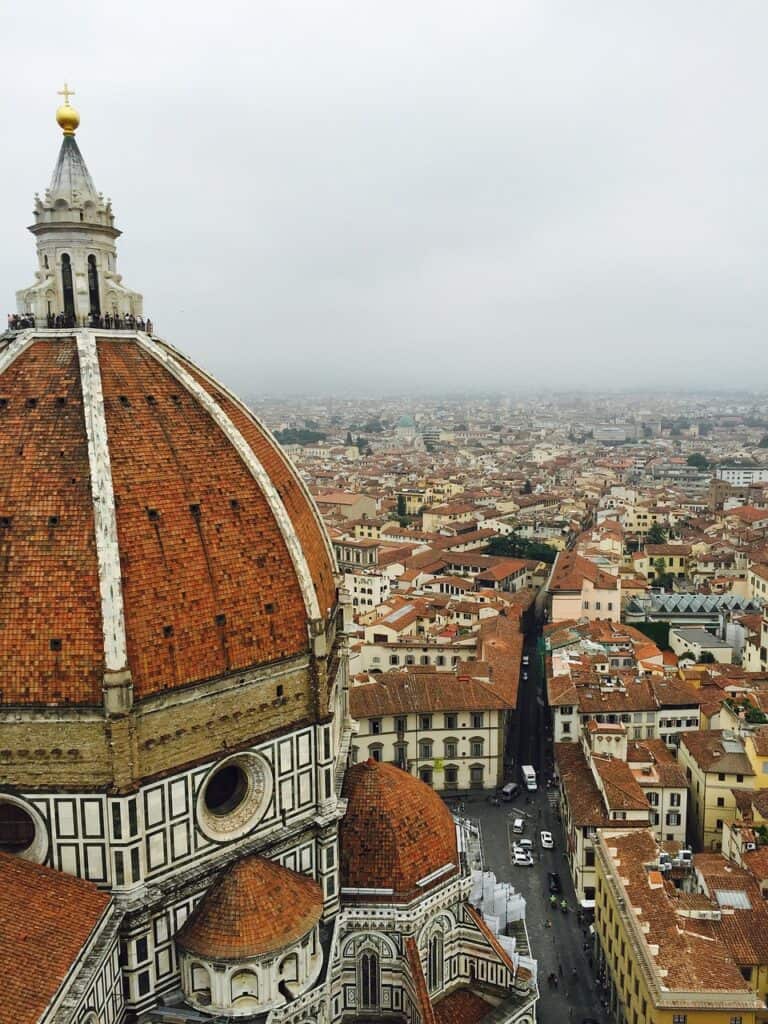 A view of the Duomo's dome overlooking Florence