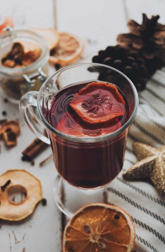 Image of glass full of mulled wine