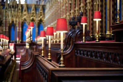 inside the royal chapel in Westminster Abbey