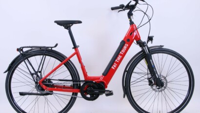 A red electric bike