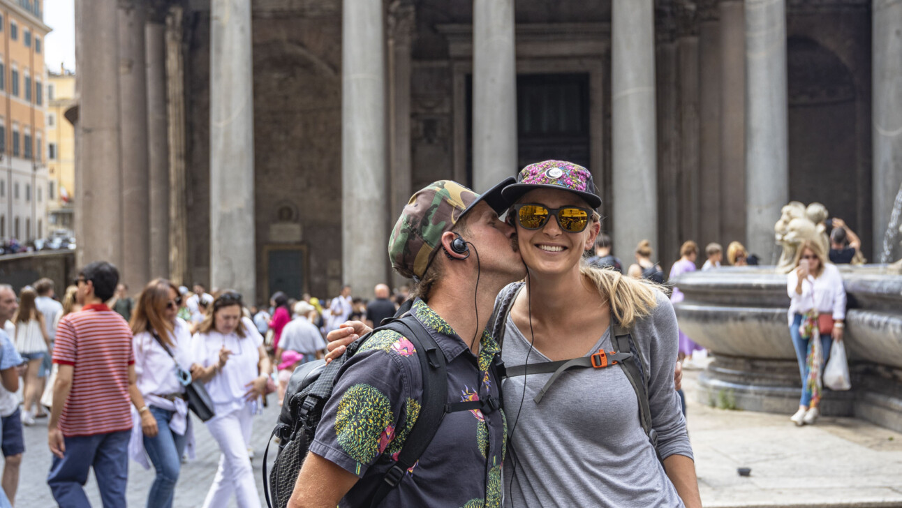 A couple in Rome, Italy