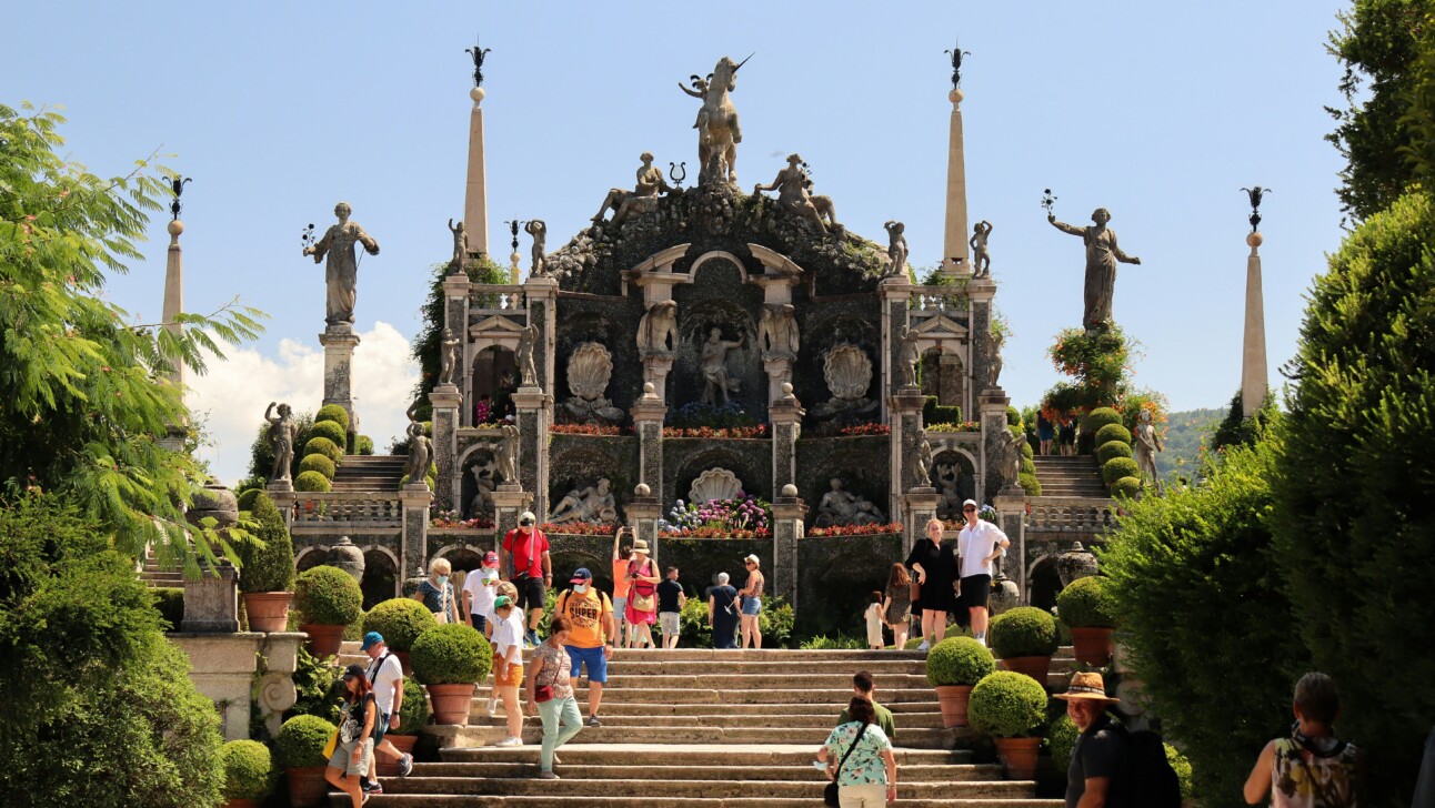 The shrine located on Isola Bella on Lake Maggiore in Italy