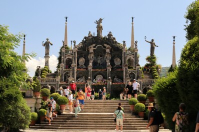 The shrine located on Isola Bella on Lake Maggiore in Italy