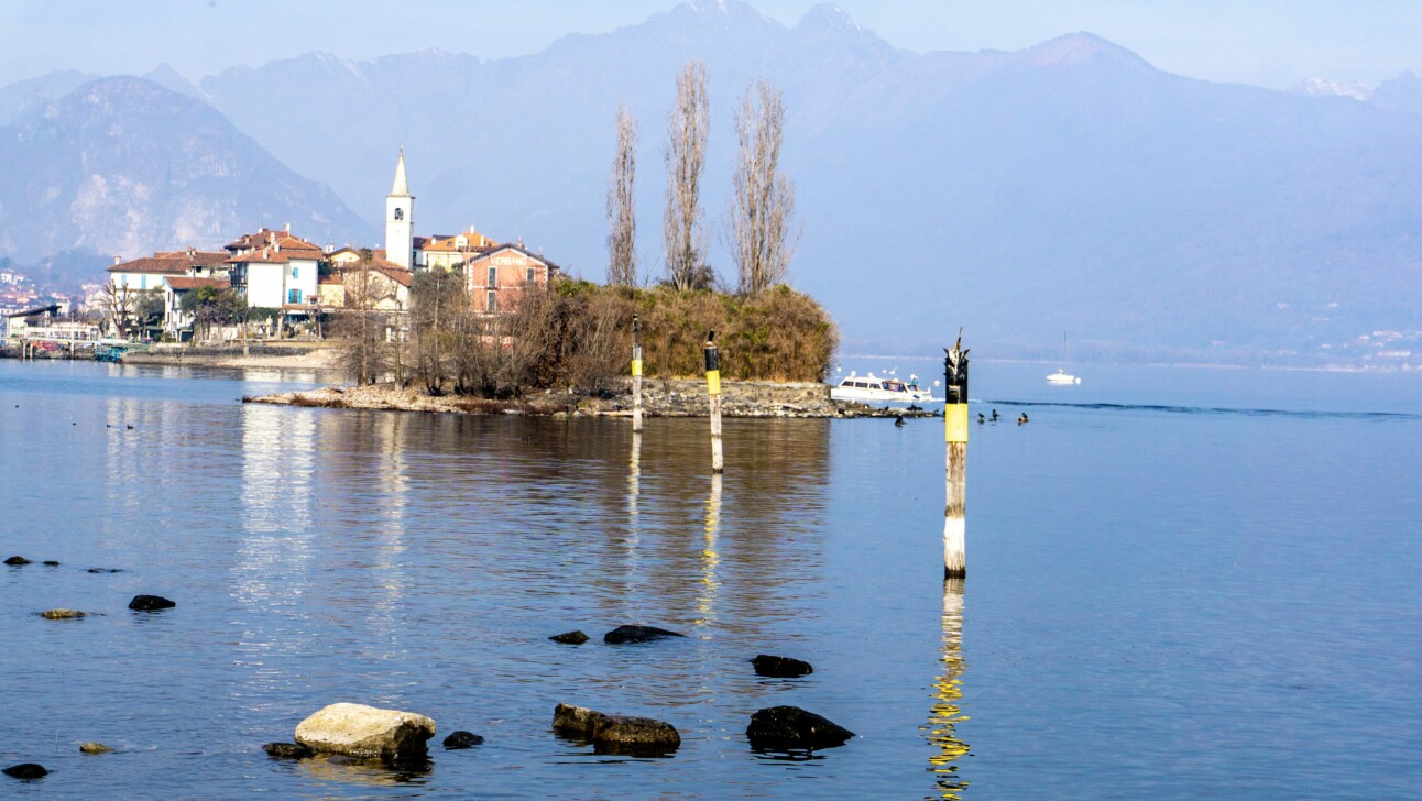 Isola dei Pescatori on Lake Maggiore in Italy