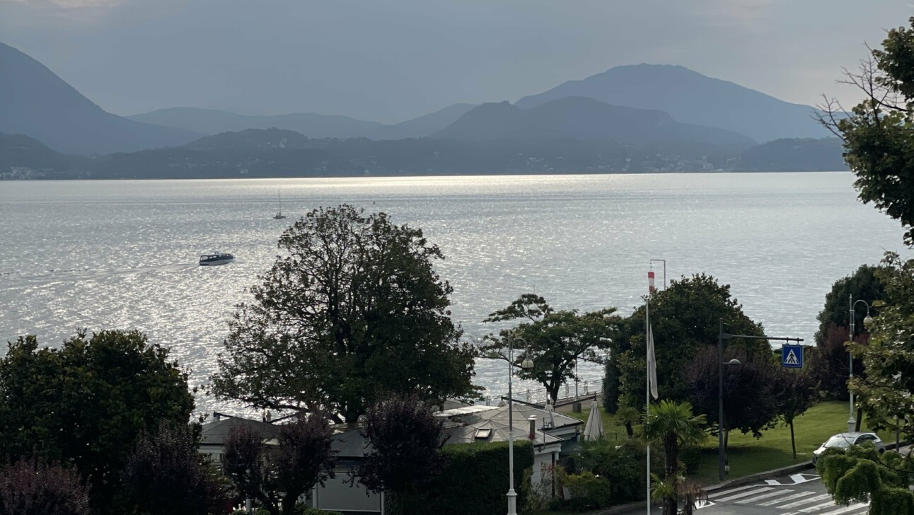 A view of Lake Maggiore from the road
