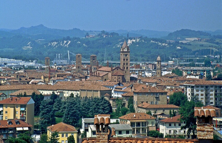 The town of Alba in the Piedmont region of Italy