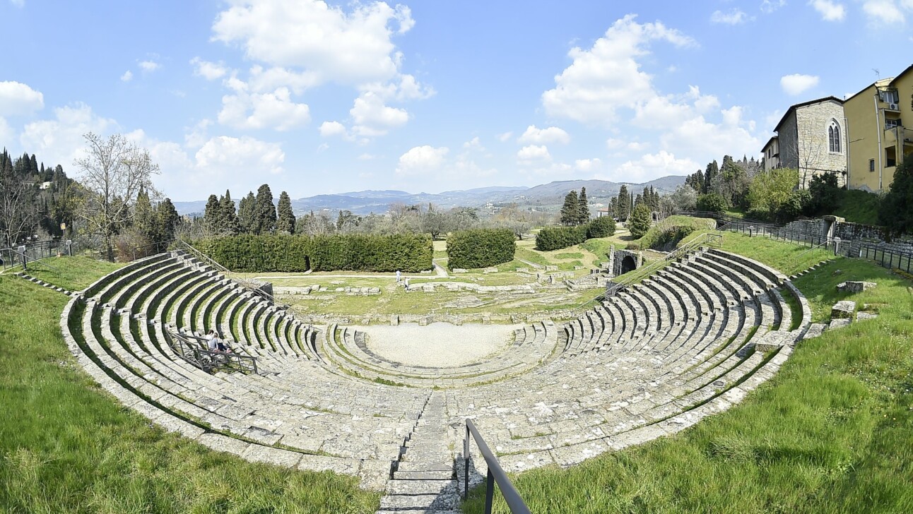 The old Roman amphitheatre in Settignano, Fiesole